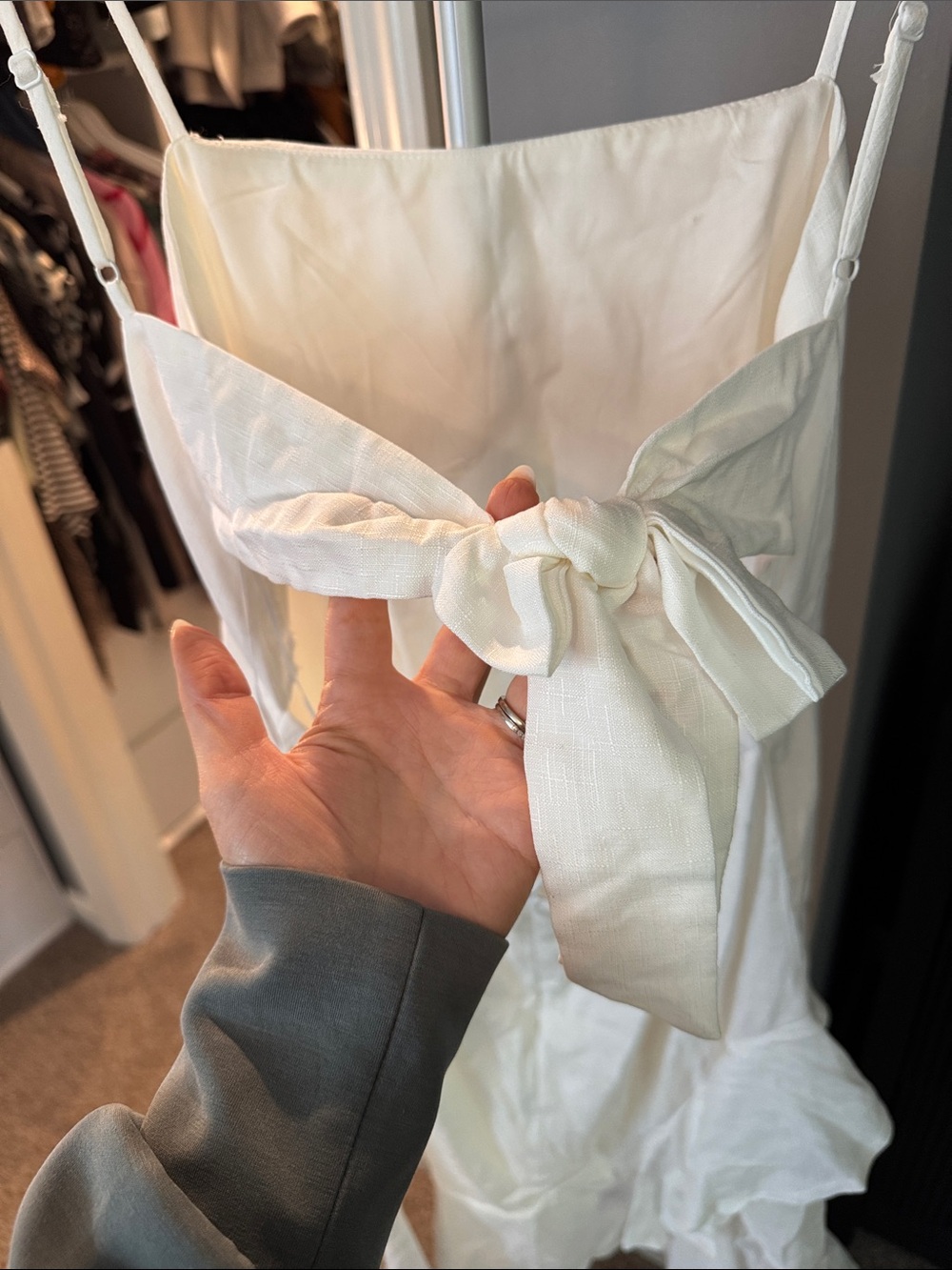 White Ruffle Dress - Picture 5 of 5